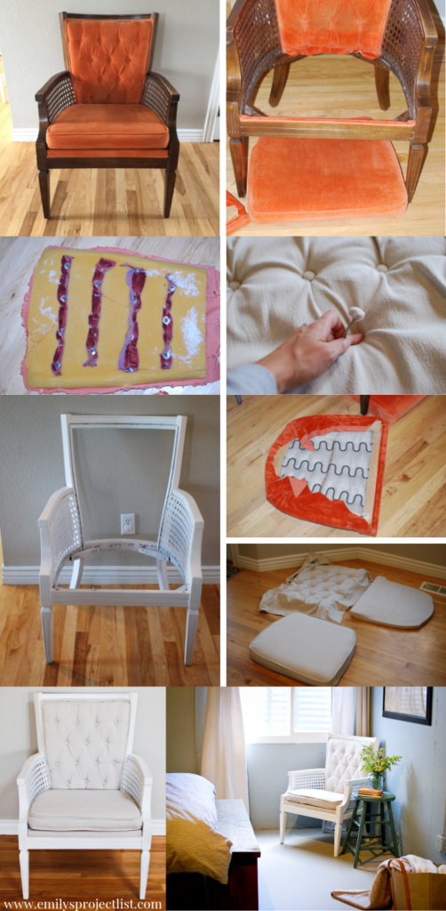 Paint Velvet Fabric - A Chair Makeover